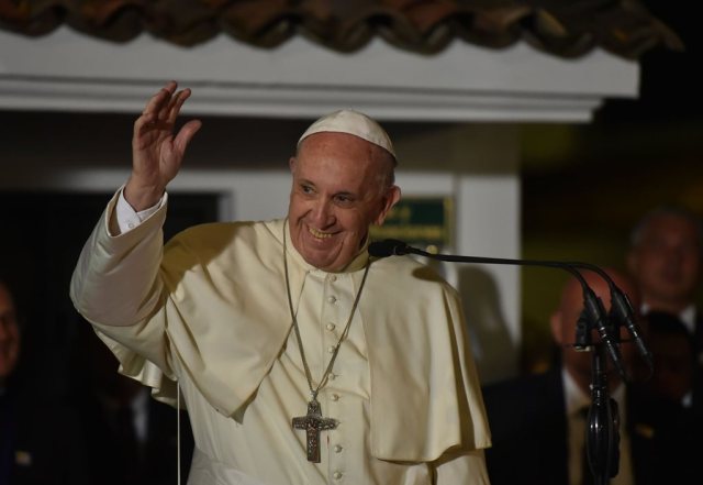 El papa Francisco durante su visita a Colombia (Foto: EFE)