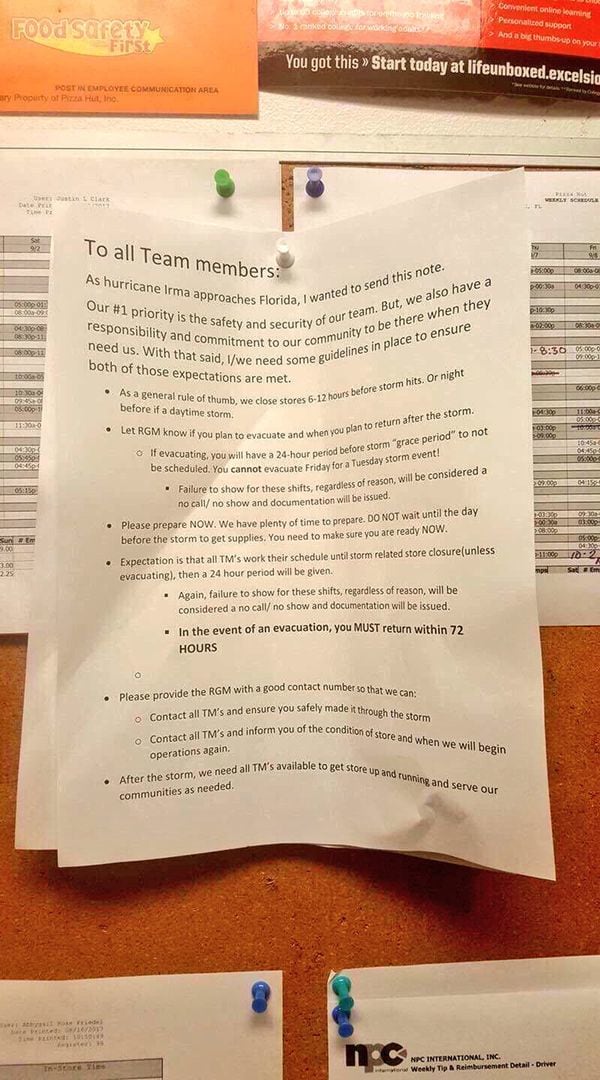 La nota que circuló en las redes sociales y despertó la furia de los usuarios contra Pizza Hut. Foto tomada de Infobae