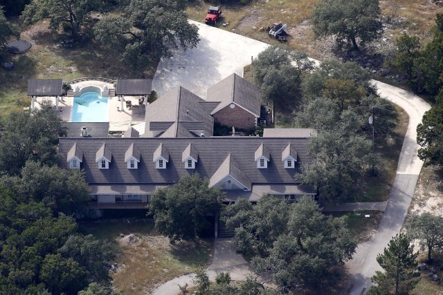 The residence of Devin Patrick Kelley, who is suspected of a mass shooting at the First Baptist Church of Sutherland Springs, is seen in an aerial photo in New Braunfels, Texas, U.S. November 6, 2017. REUTERS/Jonathan Bachman