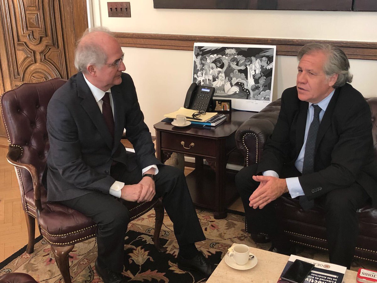 Almagro se reunió en la OEA con Antonio Ledezma
