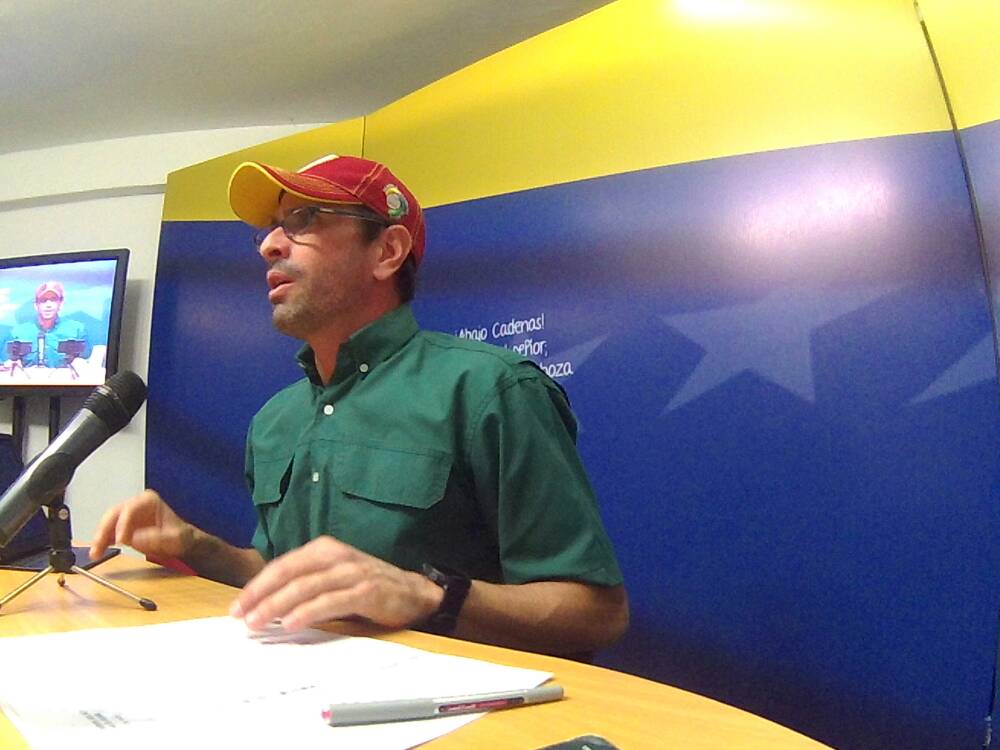 Capriles: Al único que hay que aplicarle la ley contra el odio es al causante de la quiebra del país
