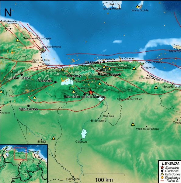 Sismo de magnitud 2.7 en San Juan de Los Morros