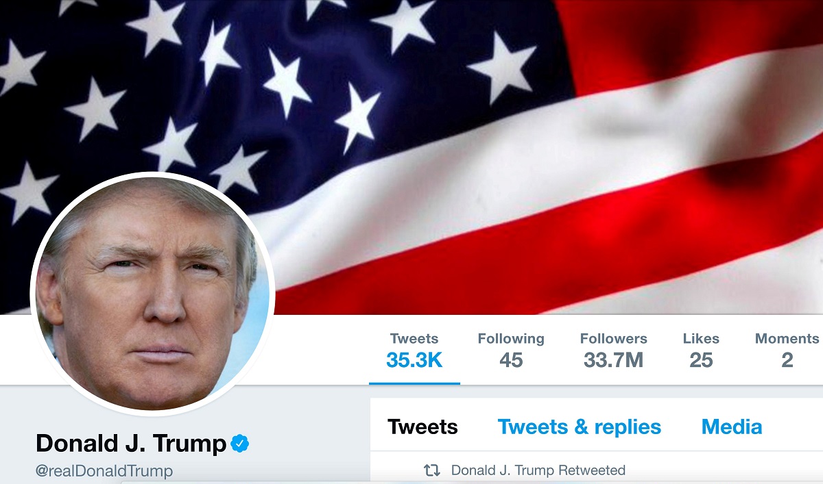 Cuenta de Trump en Twitter desaparece brevemente y lo atribuyen a error humano