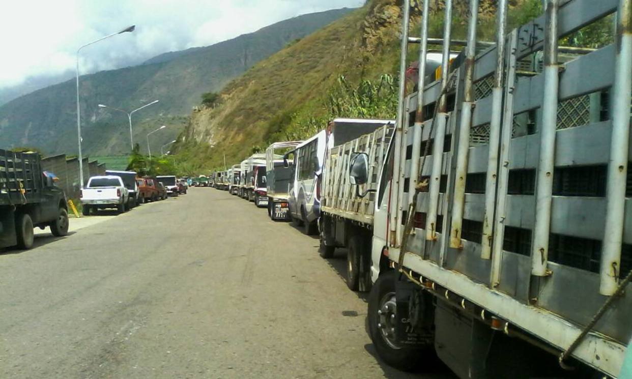 Escasez de diésel en Táchira paraliza a camiones que distribuyen frutas y hortalizas