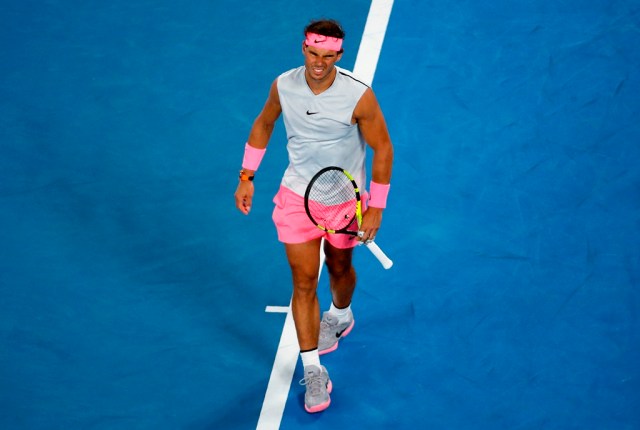 En la imagen de archivo, el tenista español Rafael Nadal en los cuartos de final del Abierto de Australia en Melbourne (Australia) el 23 de enero de 2018. REUTERS/Toru Hanai