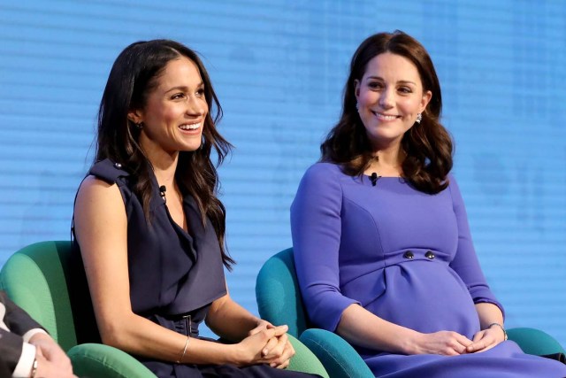 Britain's Catherine, Duchess of Cambridge and Prince Harry's fiancee Meghan Markle attend the first annual Royal Foundation Forum held at Aviva in London, February 28, 2018 . REUTERS/Chris Jackson/Pool