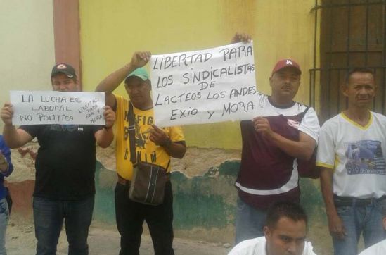 Temen por la vida de dirigentes sindicales de Lácteos Los Andes detenidos por protestar