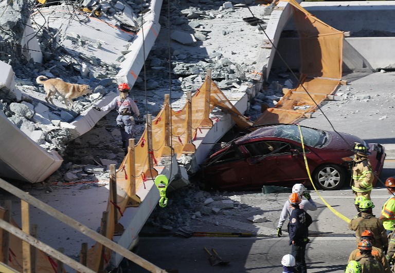 Equipo de rescate se centra en recuperar los cuerpos bajo el puente de Miami