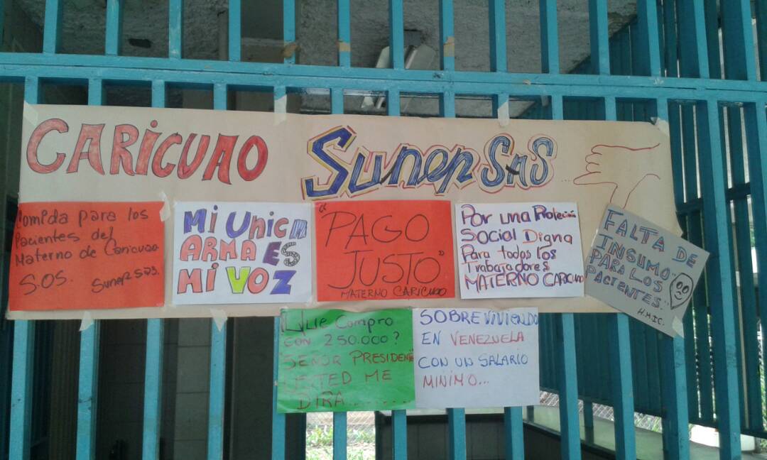 Pancartazo en el Materno infantil de Caricuao (foto)