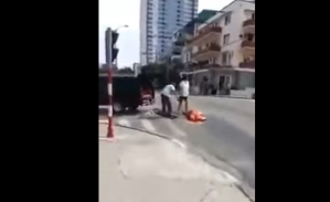 Un cadáver salió volando desde la furgoneta en Cuba (video)
