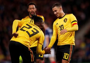 Bélgica mantiene su buen ritmo goleador frente a Escocia