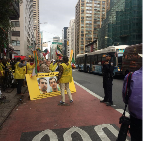 Calles de Nueva York se llenan de proclamas contra la intervención del presidente Iraní en la Asamblea de la ONU (Fotos)