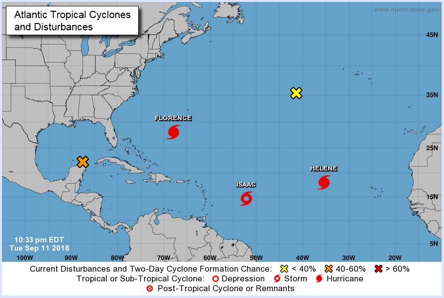 Establecen la alerta X-Ray en Puerto Rico e Islas Vírgenes por tormenta Isaac