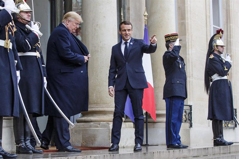Trump y Macron coinciden en que Europa debe aumentar su aportación militar