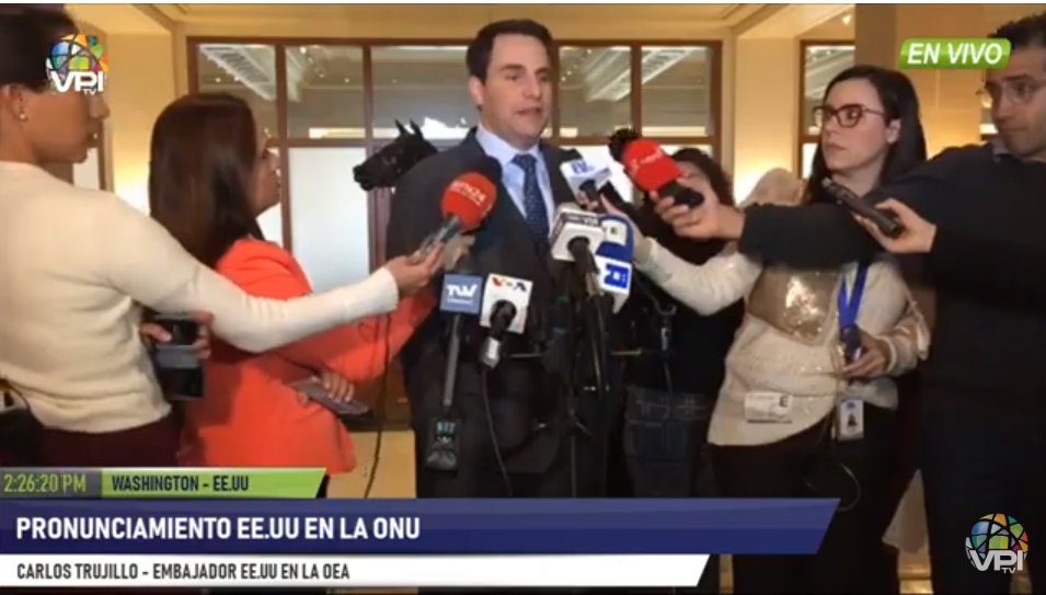 Embajador de EEUU ante la OEA: La Fuerza Armada y los venezolanos deben defender la Constitución