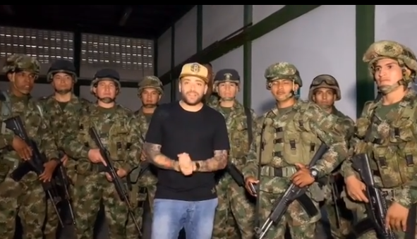Nacho agradecido con este batallón de apoyo y servicio para el combate  (VIDEO)