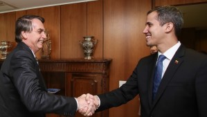 Bolsonaro y Guaidó se reunieron en el palacio presidencial de Planalto (Video y fotos)