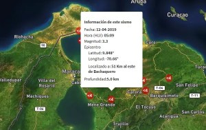 Sismo de magnitud 3.3 en Bachaquero, Zulia