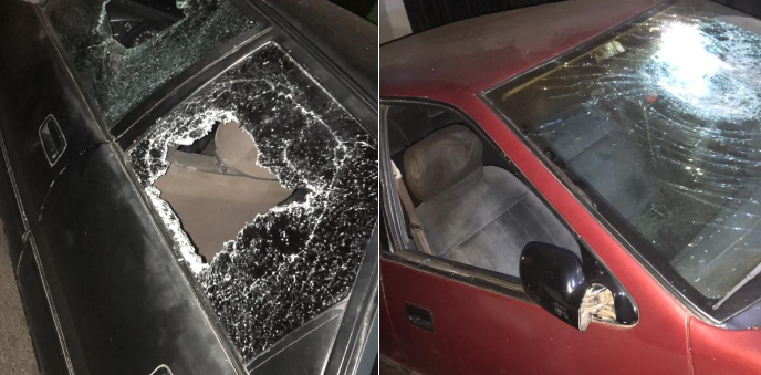 Grupos armados destrozan vehículos de manifestantes en el Zulia (fotos)