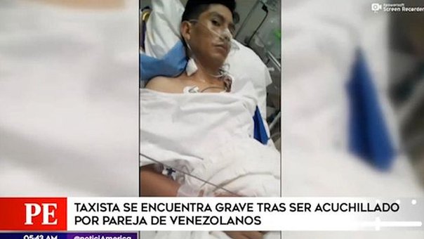 Taxista en Perú le hizo una carrera a pareja de venezolanos y le pagaron con una puñalada en la espalda