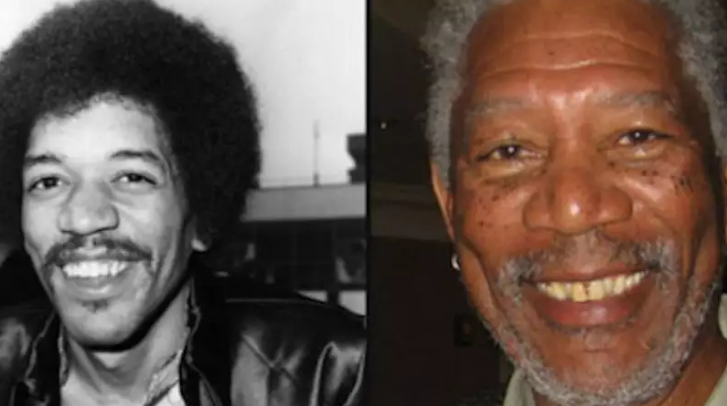 Develan la incógnita… ¿Morgan Freeman es realmente Jimi Hendrix?