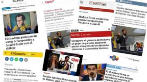 ALnavío: La prensa libre del mundo desmonta el falso diálogo de Maduro mientras la comunista lo celebra