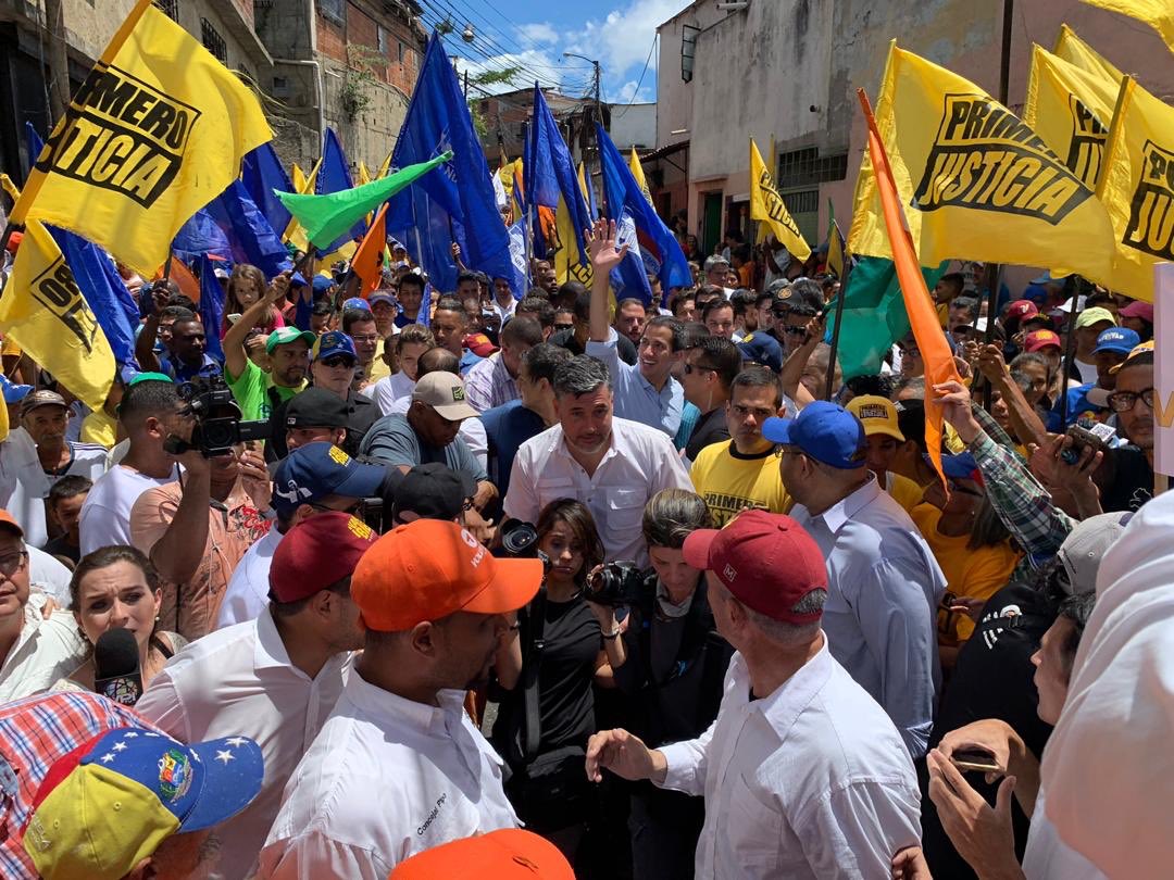 Así recibieron los petareños a Juan Guaidó este #28Sep (IMÁGENES)