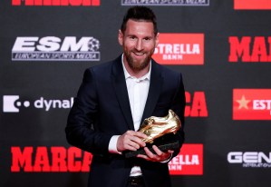 Lionel Messi recibe su sexta Bota de Oro como máximo goleador en Europa