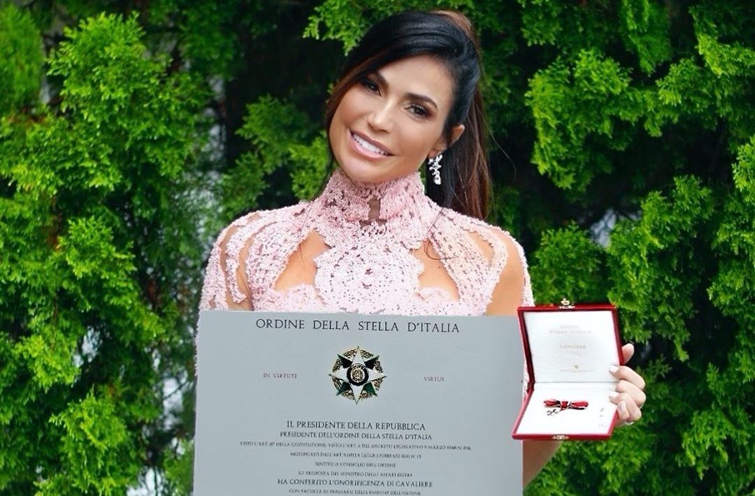 ¡Orgullo venezolano! Caterina Valentino recibe máximo galardón por parte del gobierno de Italia