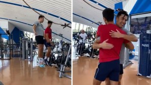 EN VIDEO: Cristiano Ronaldo le enseñó a Novak Djokovic su impresionante técnica de salto