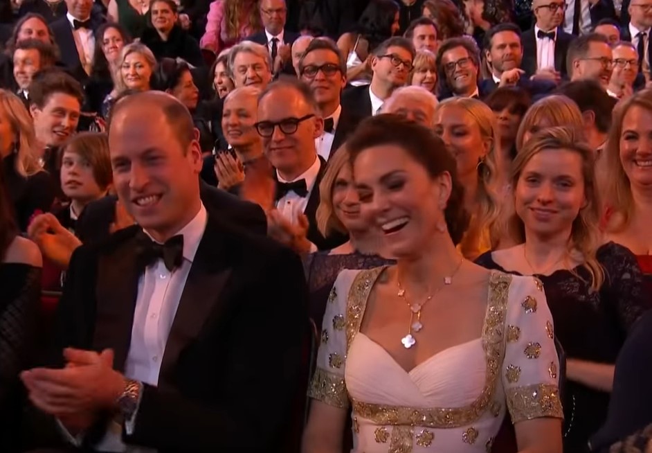 En video: La incomoda risa de William y Kate tras la broma de Brad Pitt sobre el “Megxit” durante el Bafta 2020