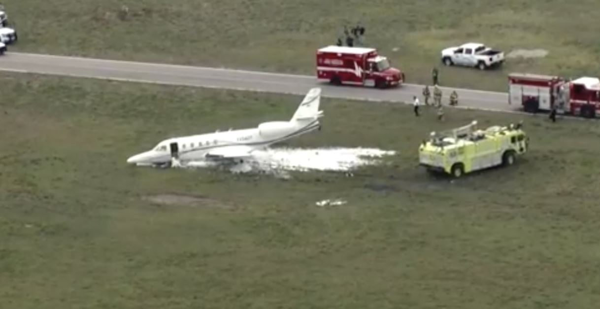 Aeronave venezolana se salió de la pista del aeropuerto ejecutivo de Fort Lauderdale (Video)