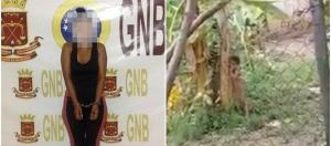 Mala madre fue detenida en Ocumare del Tuy por amarrar a su hijo desnudo en una mata de plátanos (VIDEO)