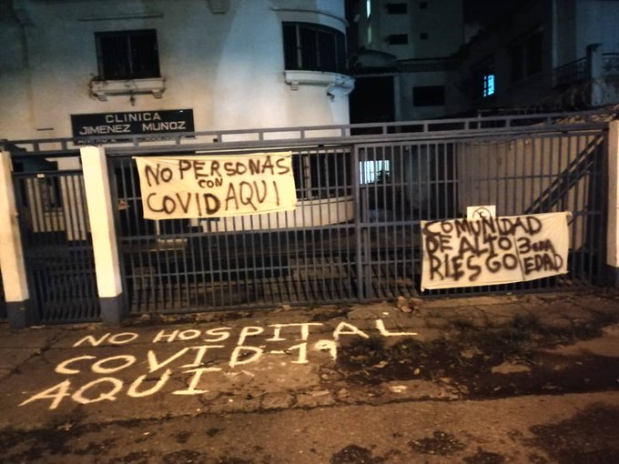 Vecinos de Las Acacias denunciaron que el régimen de Maduro quiere expropiar la clínica Jiménez Muñoz (FOTOS)