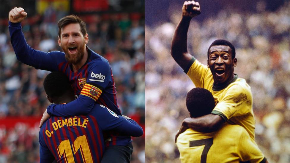 Las emotivas palabras de Pelé a Messi por igualar uno de sus récords