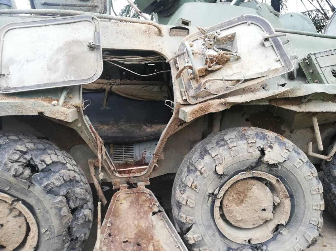 Así quedó el vehículo militar tras ataque de la guerrilla en El Ripial (Fotos)
