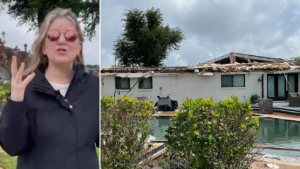 Un tornado golpea la casa de esta mujer por segunda vez en los últimos dos años (VIDEO)