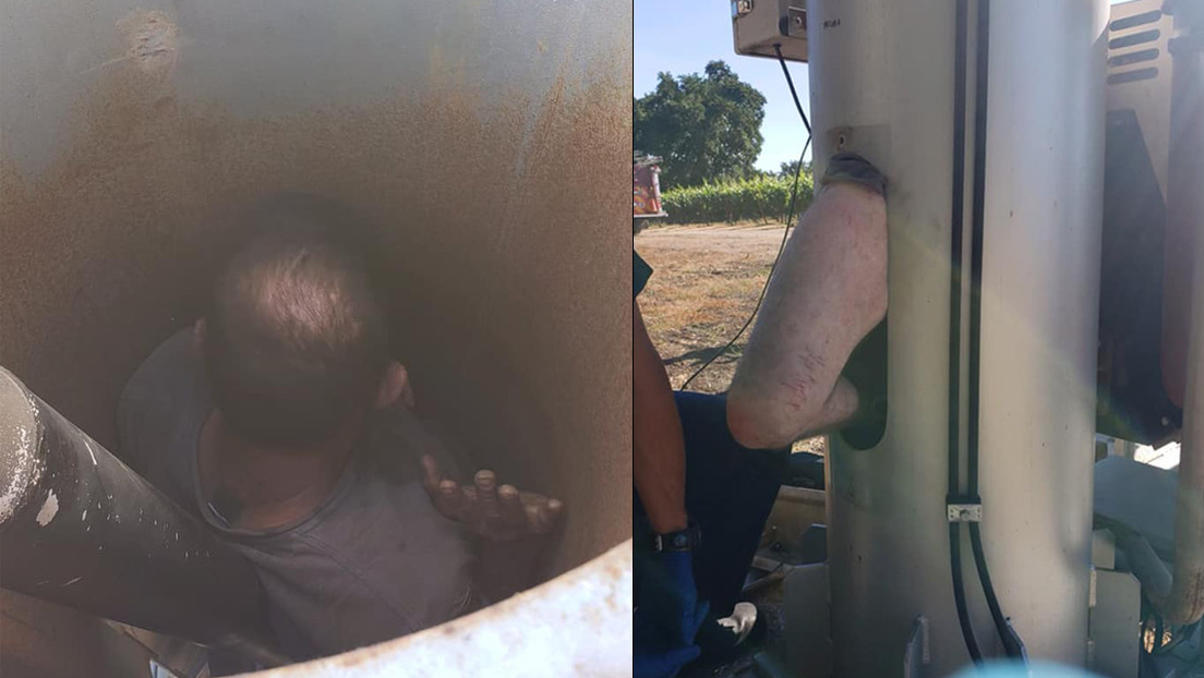 FOTOS: Un hombre bajo los efectos de las drogas queda atrapado dos días dentro de un ventilador en un viñedo de California