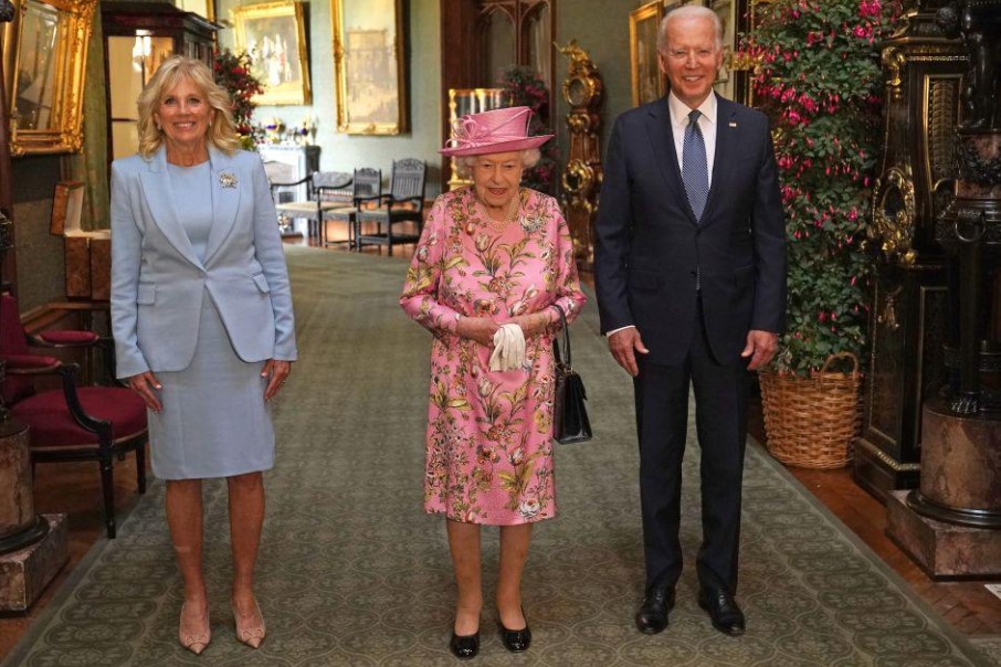 La reina Isabel II recibió a Joe y Jill Biden en el castillo de Windsor (FOTOS)