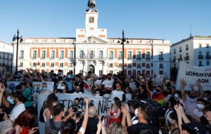 “Justicia para Samuel”: Protestaron en España en rechazo al reciente crimen homofóbico
