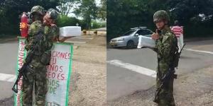 Conmovedor: La sorpresa que un padre le da a su hijo mientras presta servicio militar (Video)