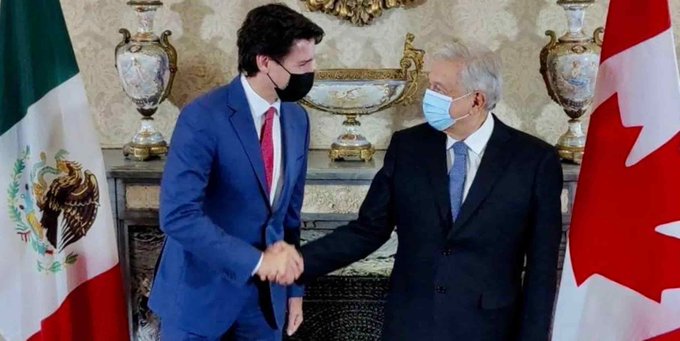 López Obrador y Trudeau celebraron en Washington su primera reunión cara a cara (VIDEO)