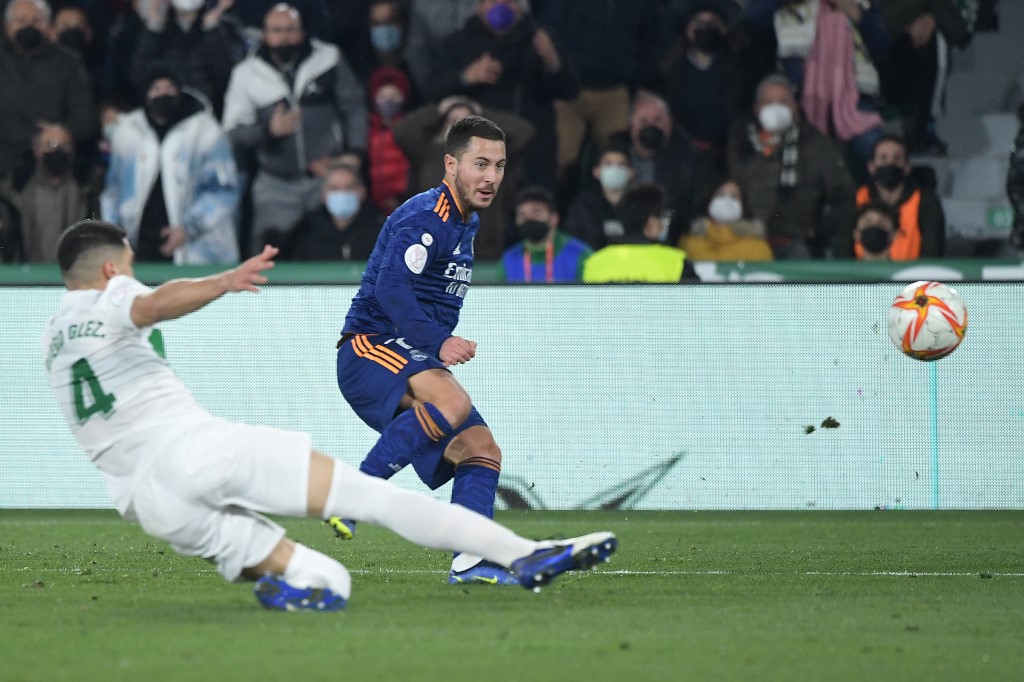 Hazard selló la sufrida remontada del Real Madrid ante Elche en la prórroga