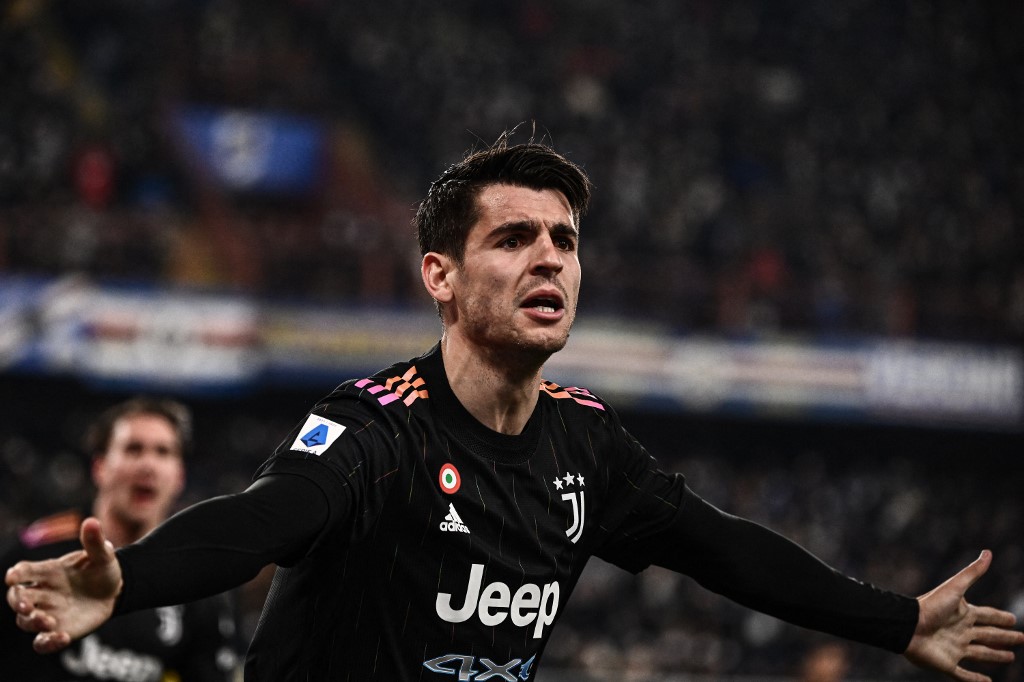 Morata acercó a la Juventus a la cabeza de la Serie A con un doblete