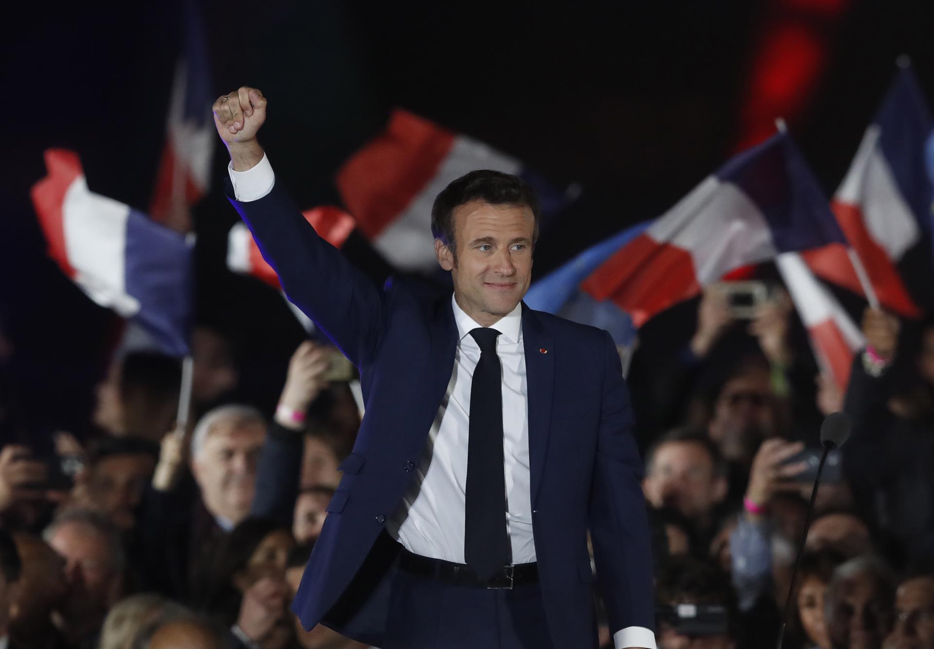 Johnson felicita a Macron por su reelección como presidente de Francia