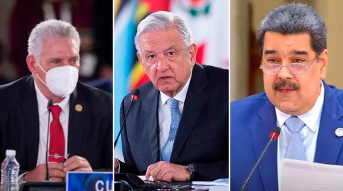 Duras críticas contra López Obrador por apoyar a las dictaduras de Venezuela, Cuba y Nicaragua