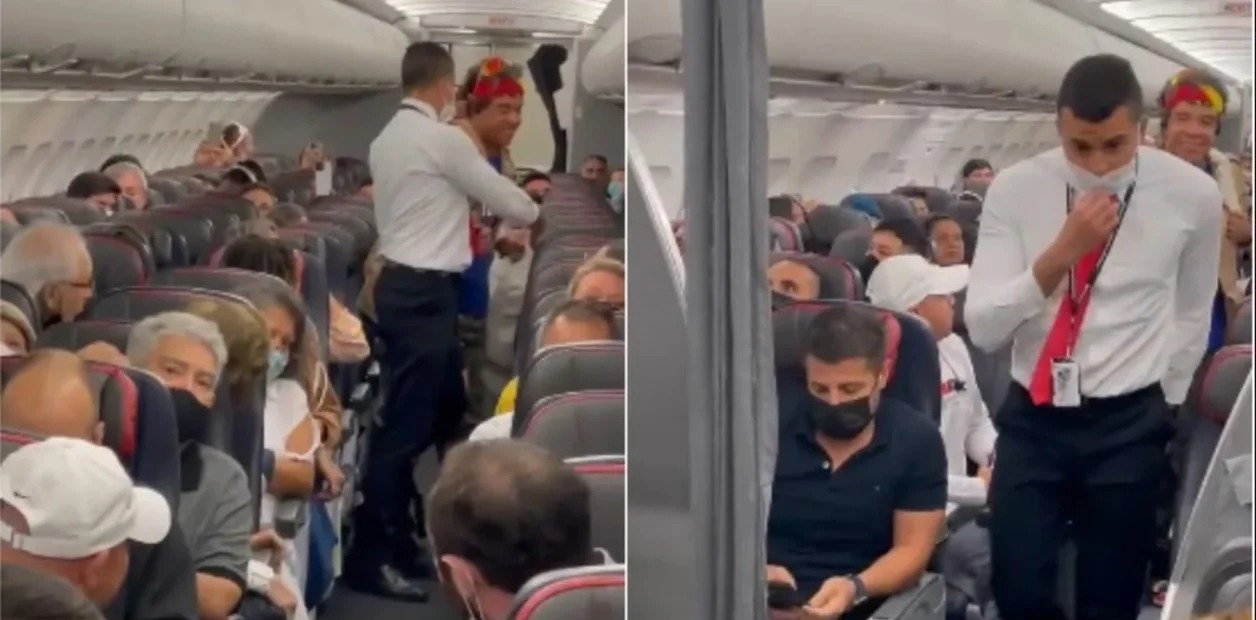 Alcohol, amenazas y violencia: El pasajero que tuvo en vilo a un avión que se dirigía a Miami (VIDEO)