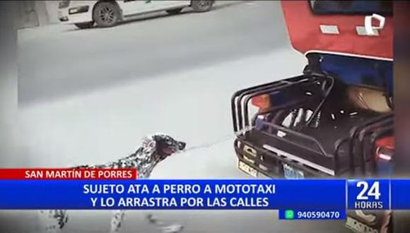 Escándalo en Perú luego que sujeto atara a un perro a una moto y lo arrastrara por las calles (Video)