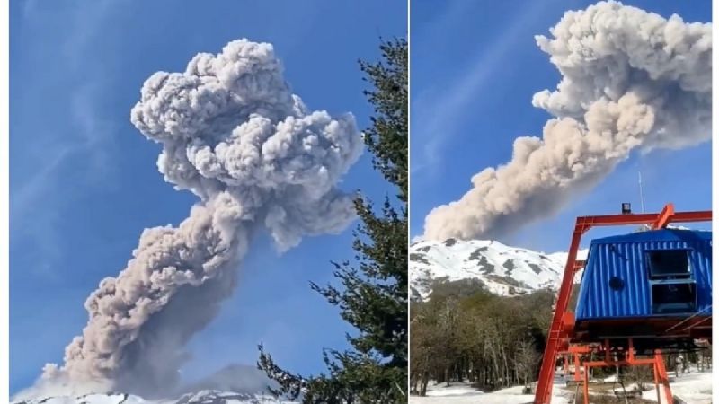 Sismo y alerta amarilla en Chile por las emanaciones del volcán Nevados de Chillán