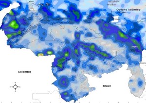 Inameh prevé lluvias o chubascos y actividad eléctrica en varias regiones de Venezuela este #23Oct